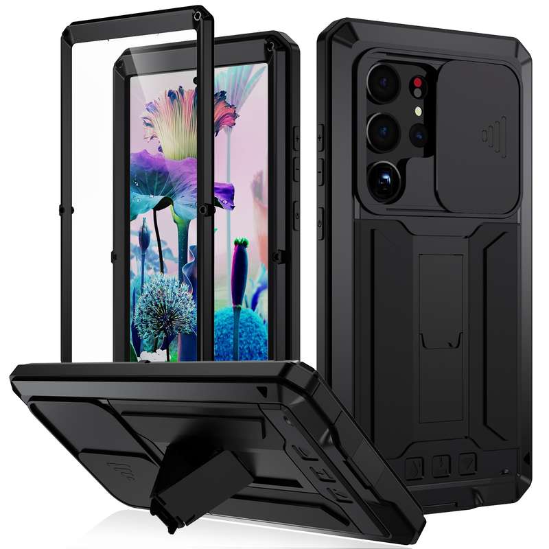 For Samsung Galaxy S23 Ultra 5G R-JUST Sliding Camera Design Life Waterproof Dustproof Shockproof Ph