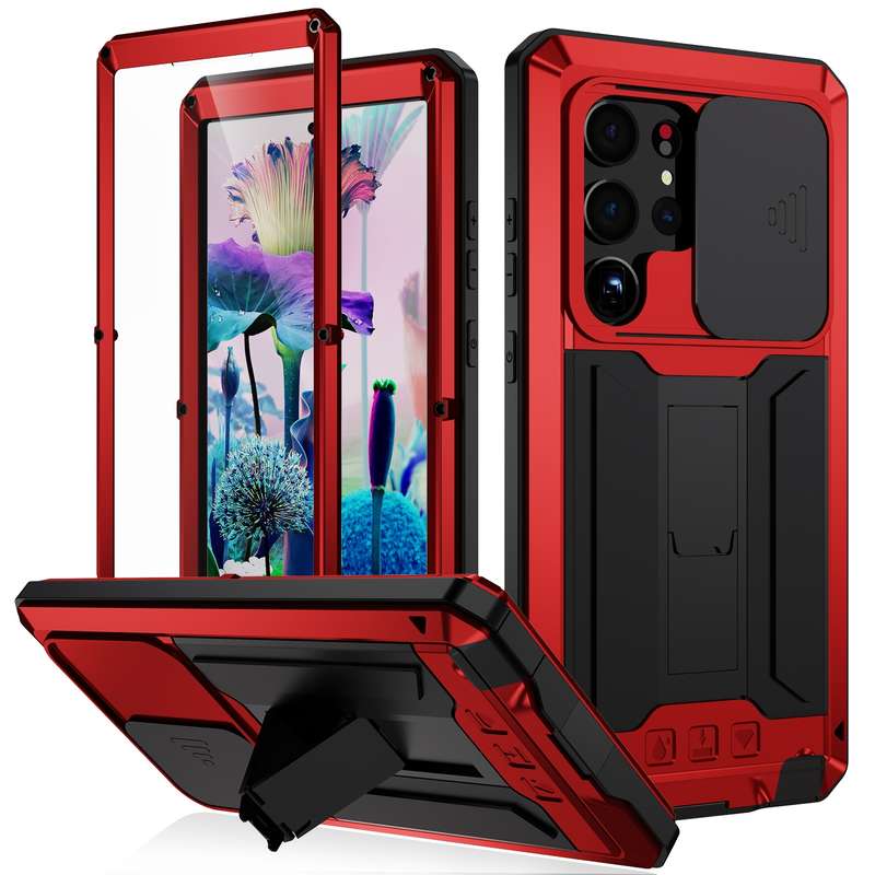 For Samsung Galaxy S23 Ultra 5G R-JUST Sliding Camera Design Life Waterproof Dustproof Shockproof Ph