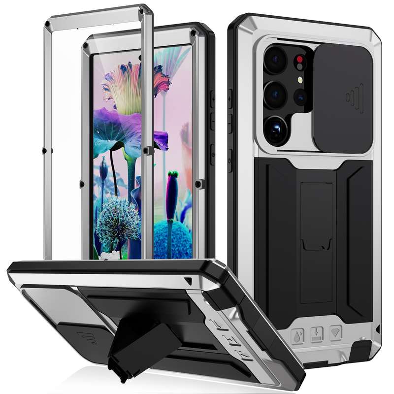 For Samsung Galaxy S23 Ultra 5G R-JUST Sliding Camera Design Life Waterproof Dustproof Shockproof Ph