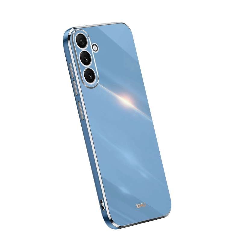 For Samsung Galaxy A54 5G XINLI Straight Edge 6D Electroplate TPU Phone Case(Cherry Purple)
