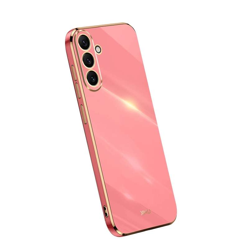 For Samsung Galaxy A54 5G XINLI Straight Edge 6D Electroplate TPU Phone Case(Cherry Purple)