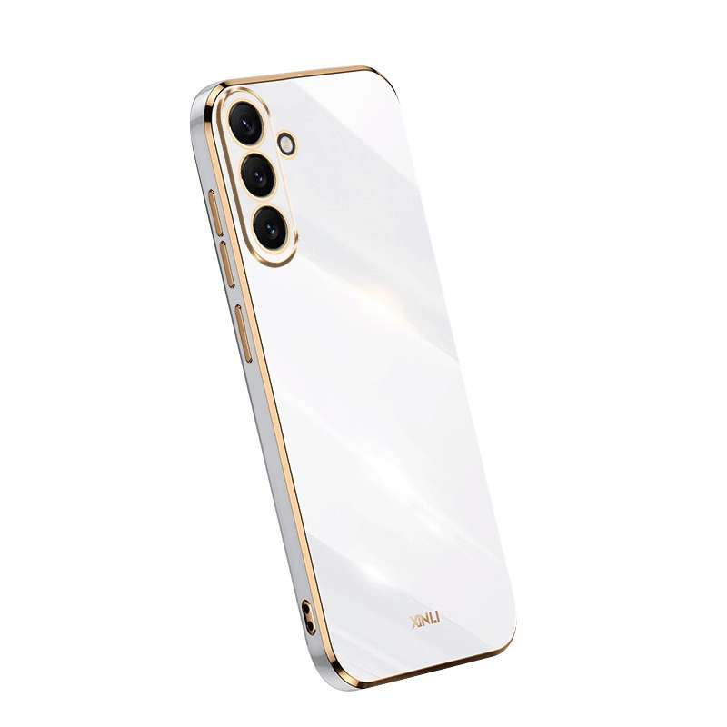 For Samsung Galaxy A54 5G XINLI Straight Edge 6D Electroplate TPU Phone Case(Cherry Purple)