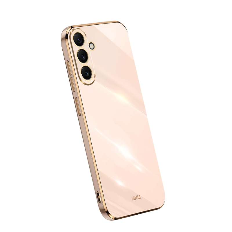 For Samsung Galaxy A54 5G XINLI Straight Edge 6D Electroplate TPU Phone Case(Cherry Purple)