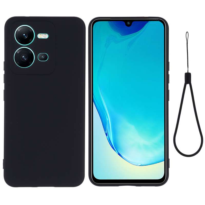 For vivo V25 5G / V25E 5G / X80 Lite Pure Color Liquid Silicone Shockproof Full Coverage Phone Case(