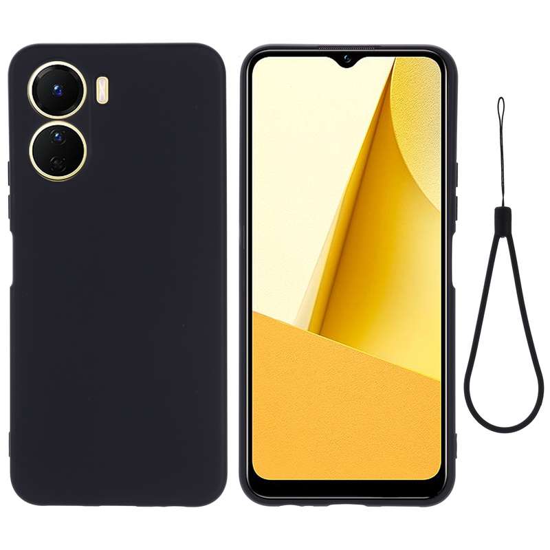 For vivo Y16 Pure Color Liquid Silicone Shockproof Full Coverage Phone Case(Red)