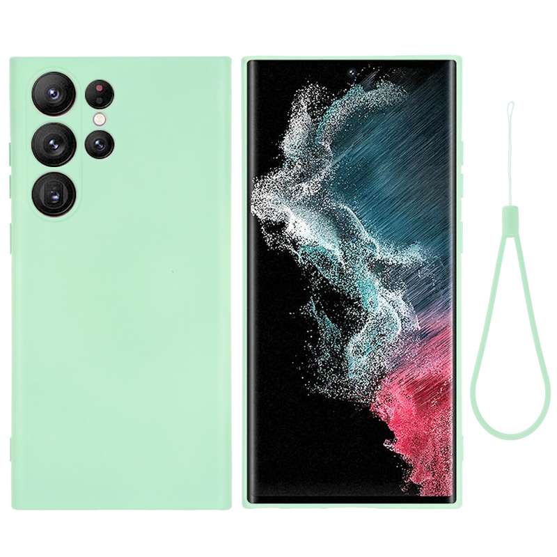 For Samsung Galaxy S23 Ultra 5G Pure Color Liquid Silicone Shockproof Full Coverage Phone Case(Yello