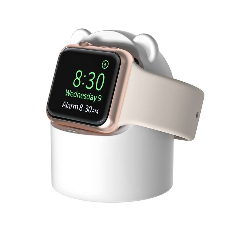 For Apple Watch Smart Watch Silicone Charging Holder without Charger(Black)
