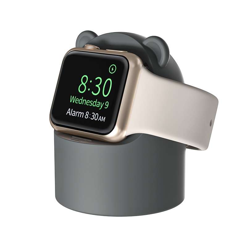 For Apple Watch Smart Watch Silicone Charging Holder without Charger(Black)