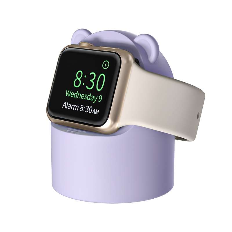 For Apple Watch Smart Watch Silicone Charging Holder without Charger(Black)