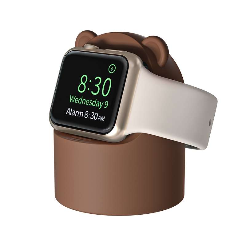 For Apple Watch Smart Watch Silicone Charging Holder without Charger(Black)