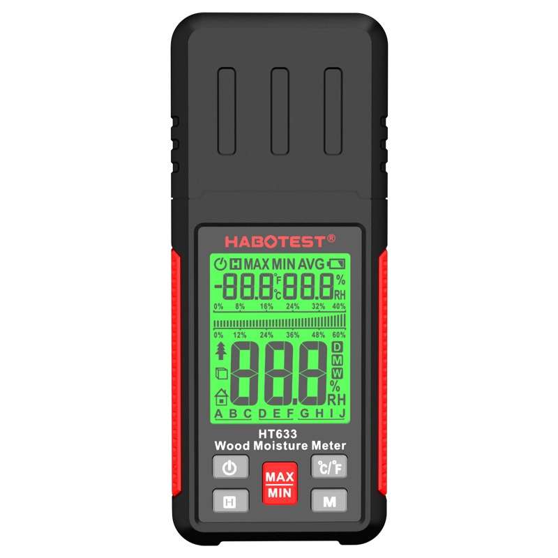 HABOTEST HT633 Portable Multifunctional Digital Display Wood Moisture Detector