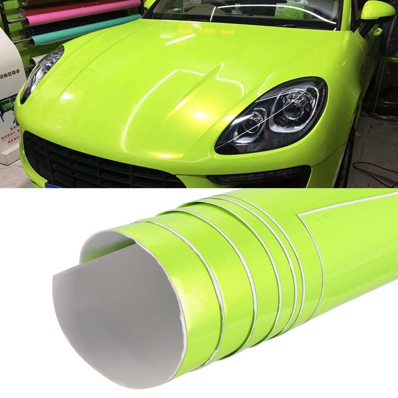 8 x 0.5m Auto Car Decorative Wrap Film Symphony PVC Body Changing Color Film(Fluorescent Yellow)