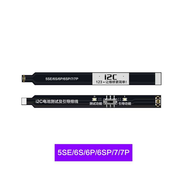 For iPhone 5 SE / 6s / 6 Plus / 6s Plus / 7 / 7 Plus i2C Battery Boot Strap Test Flex Cable