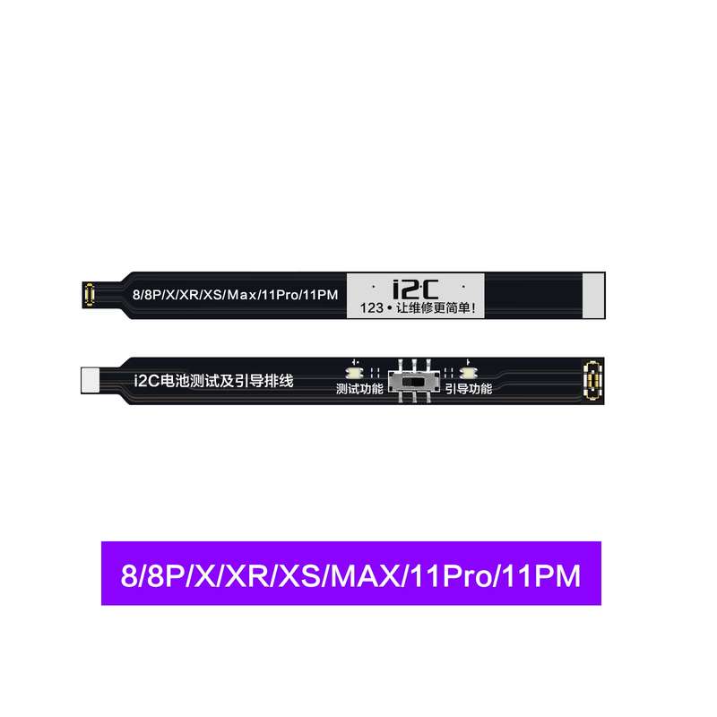 For iPhone 8 / 8 Plus / X / XR / XS / XS Max / 11 Pro / 11 Pro Max i2C Battery Boot Strap Test Flex