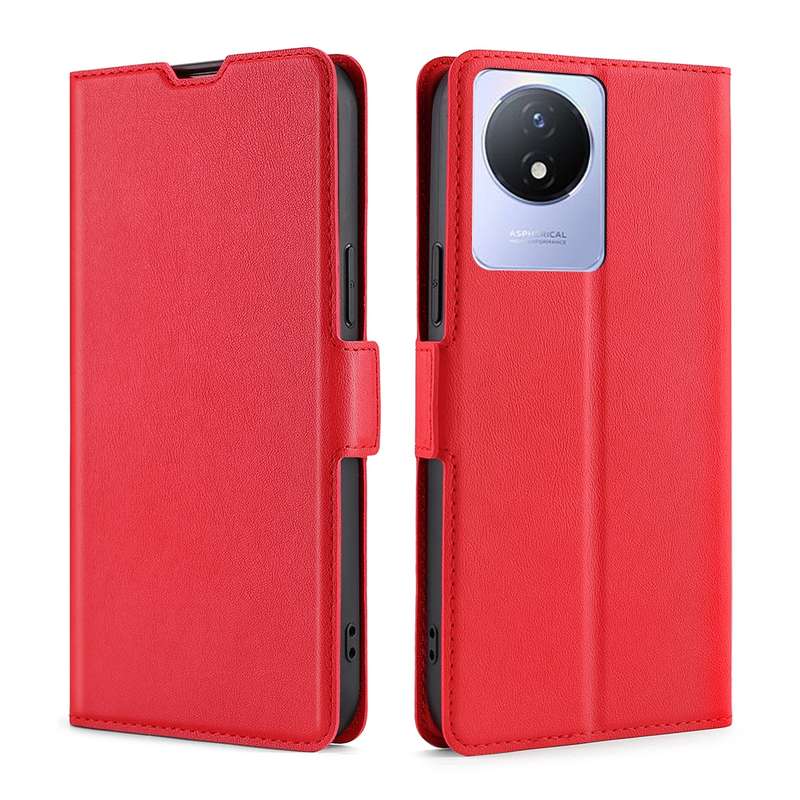For vivo Y02 4G Ultra-thin Voltage Side Buckle Horizontal Flip Leather Phone Case(Black)