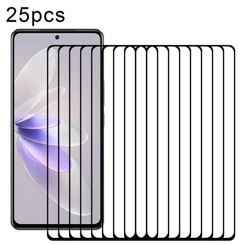 For vivo V27 / V27 Pro 25pcs 3D Curved Edge Full Screen Tempered Glass Film