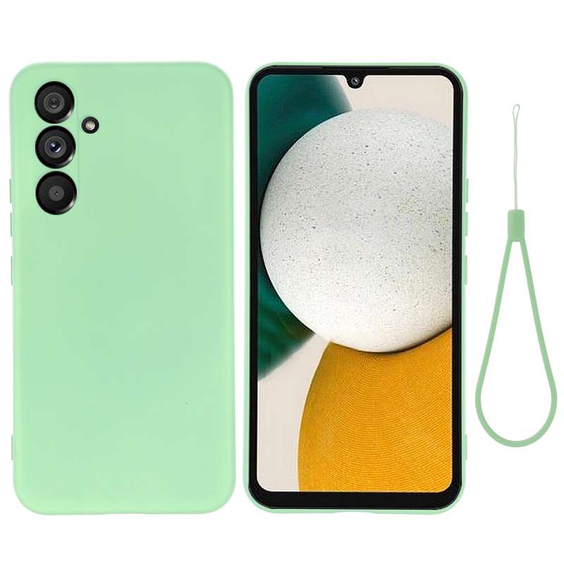 For Samsung Galaxy A34 5G Pure Color Liquid Silicone Shockproof Phone Case(Green)