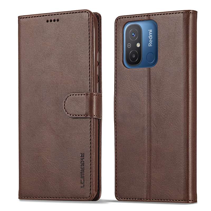 For Xiaomi Redmi 12C/11A Global LC.IMEEKE Calf Texture Horizontal Flip Leather Case(Black)