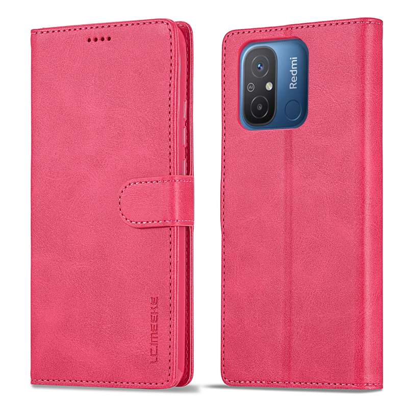 For Xiaomi Redmi 12C/11A Global LC.IMEEKE Calf Texture Horizontal Flip Leather Case(Black)
