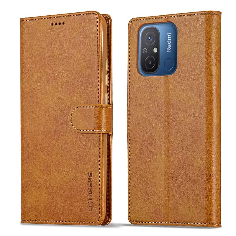For Xiaomi Redmi 12C/11A Global LC.IMEEKE Calf Texture Horizontal Flip Leather Case(Black)