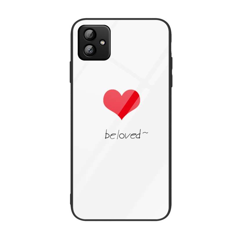 For Samsung Galaxy A04 Colorful Painted Glass Phone Case(Flower)