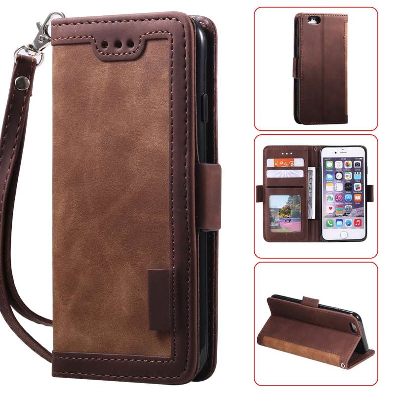 For iPhone SE 2022 / SE 2020 / 8 / 7 Retro Splicing Horizontal Flip Leather Case with Card Slots & H
