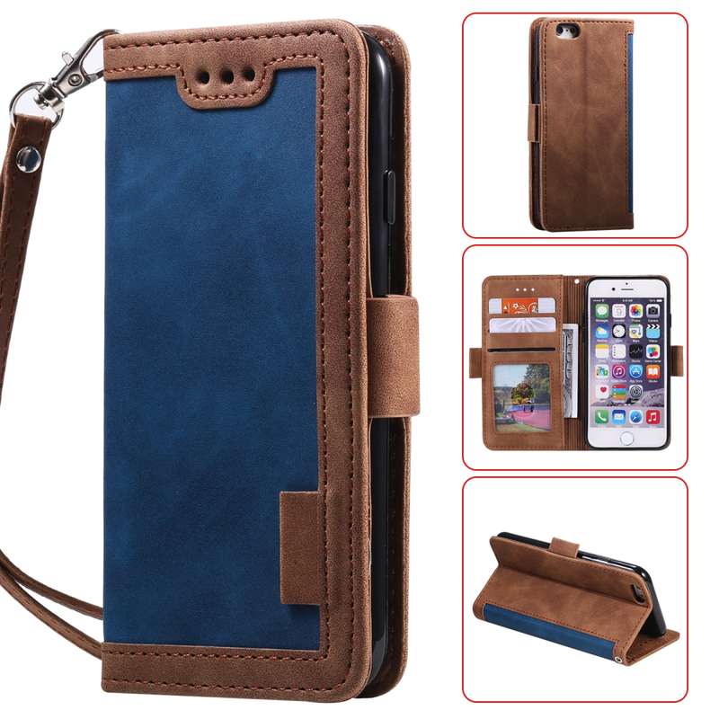 For iPhone SE 2022 / SE 2020 / 8 / 7 Retro Splicing Horizontal Flip Leather Case with Card Slots & H
