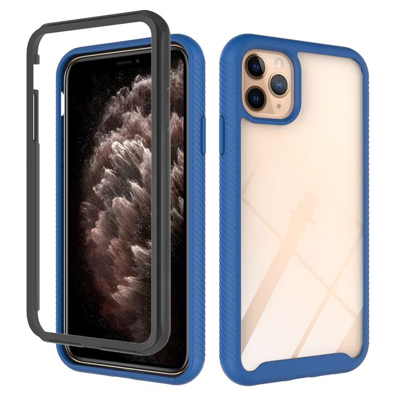 For iPhone 11 Pro Max Starry Sky Solid Color Series Shockproof PC + TPU Protective Case(Black)