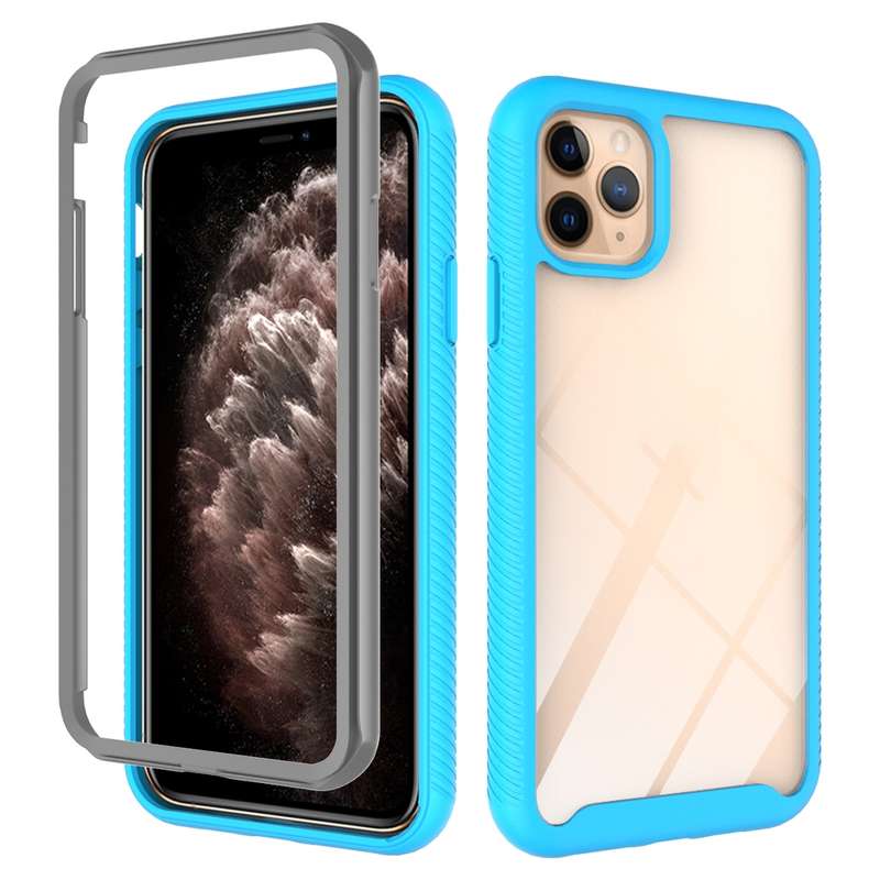 For iPhone 11 Pro Max Starry Sky Solid Color Series Shockproof PC + TPU Protective Case(Black)