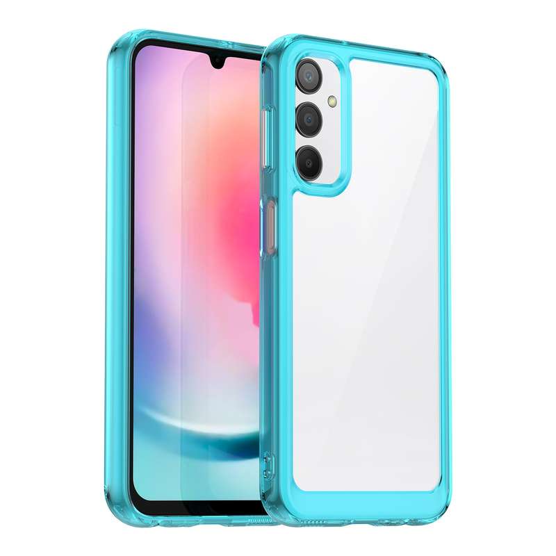 For Samsung Galaxy A24 4G Colorful Series Acrylic + TPU Phone Case(Blue)