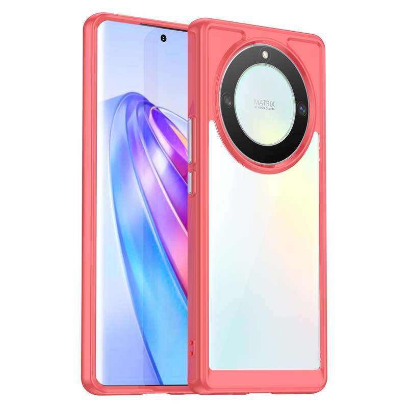 For Honor X9A Colorful Series Acrylic + TPU Phone Case(Transparent)