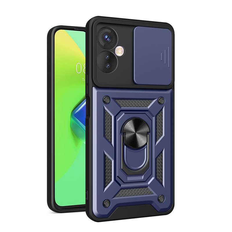 For Tecno Spark 9 Pro Sliding Camera Cover Design Phone Case(Black)