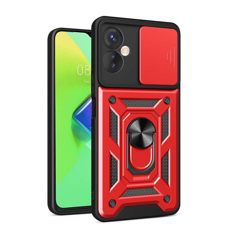For Tecno Spark 9 Pro Sliding Camera Cover Design Phone Case(Black)