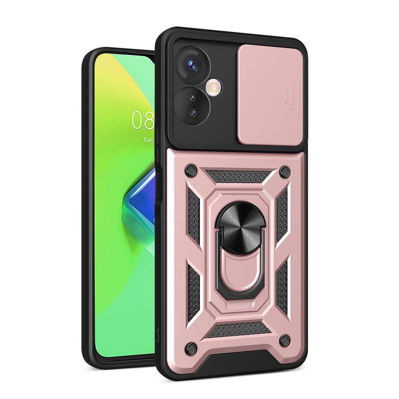 For Tecno Spark 9 Pro Sliding Camera Cover Design Phone Case(Black)