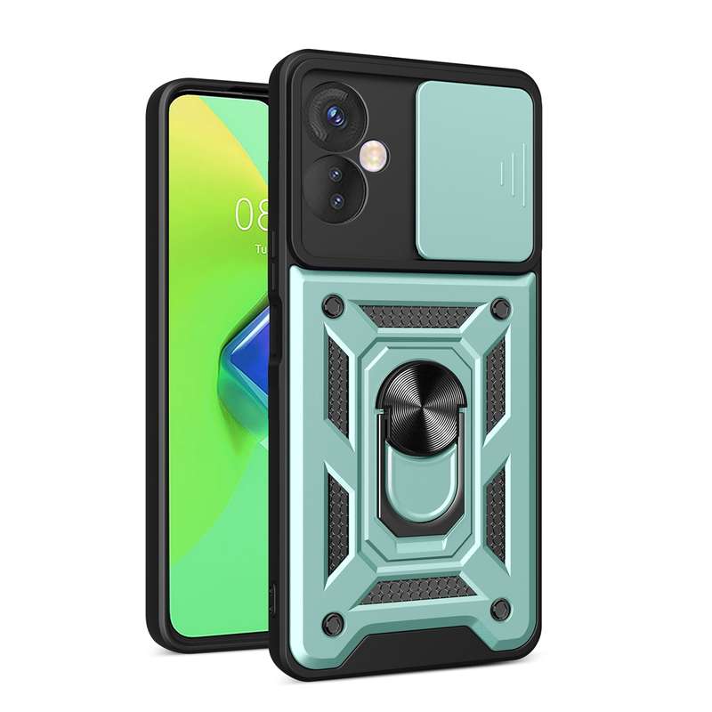 For Tecno Spark 9 Pro Sliding Camera Cover Design Phone Case(Black)