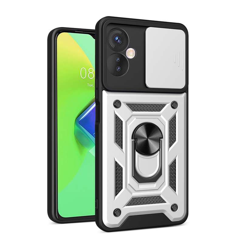 For Tecno Spark 9 Pro Sliding Camera Cover Design Phone Case(Black)