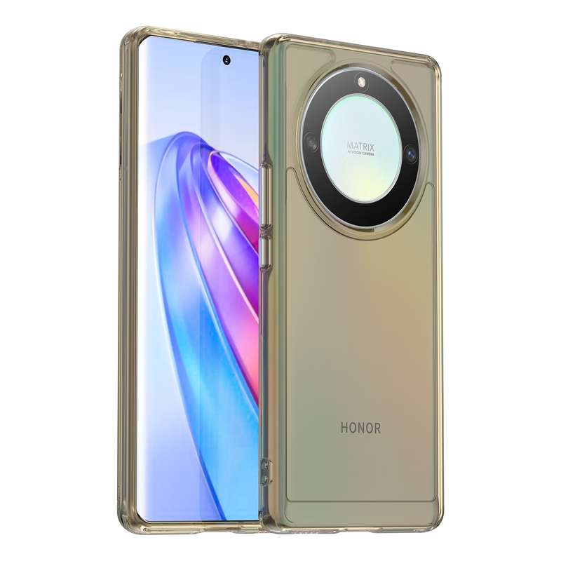 For Honor X9a Candy Series TPU Phone Case(Transparent Grey)