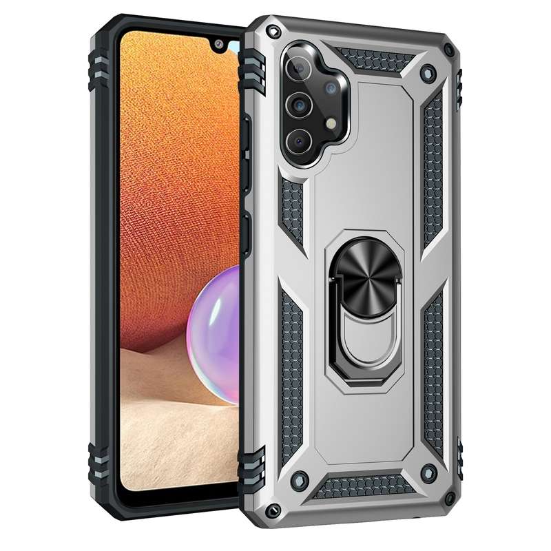 For Samsung Galaxy A53 / A53s Armor Shockproof Phone Case with Ring Holder(Black)