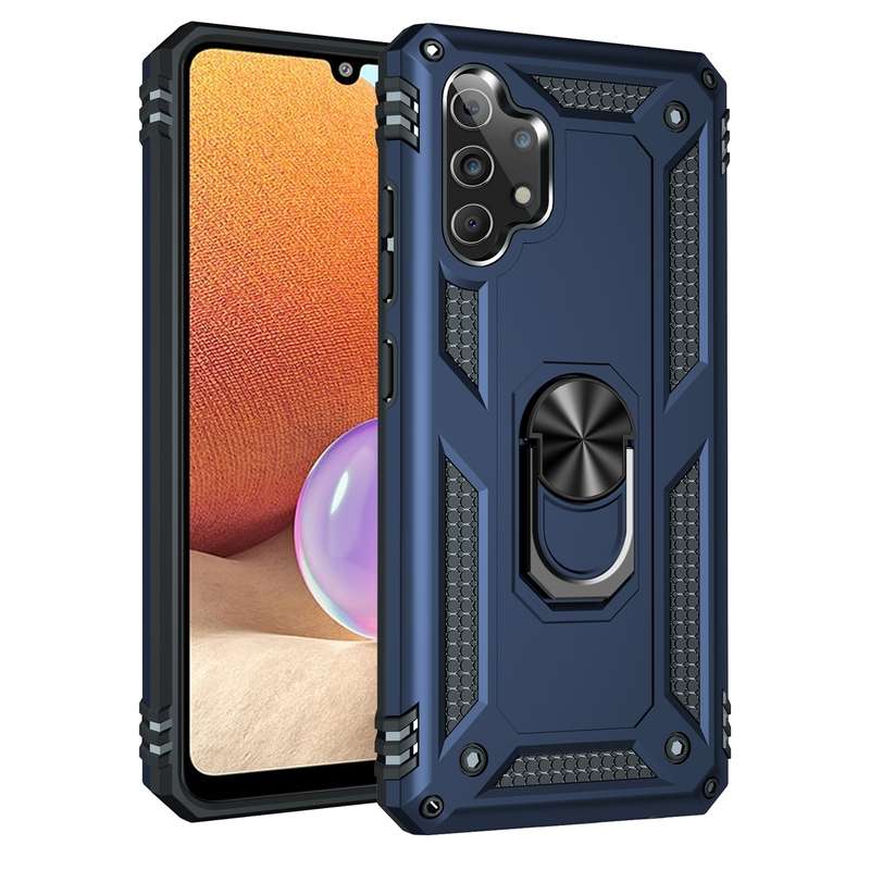For Samsung Galaxy A53 / A53s Armor Shockproof Phone Case with Ring Holder(Black)