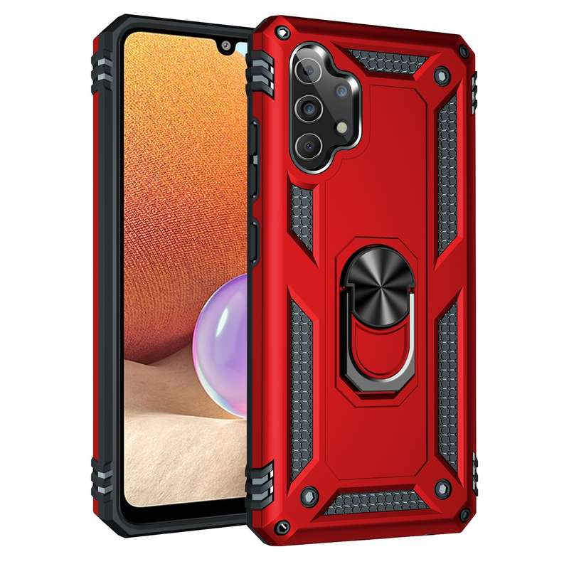 For Samsung Galaxy A53 / A53s Armor Shockproof Phone Case with Ring Holder(Black)