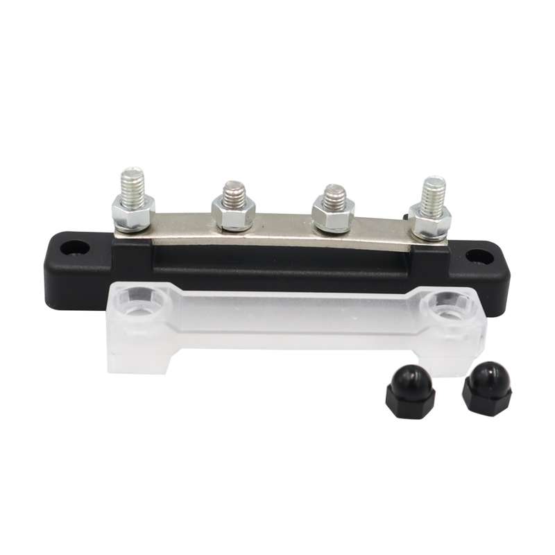 CP-3116-02 150A 12-48V RV Yacht Single-row 2-way Busbar(Black)