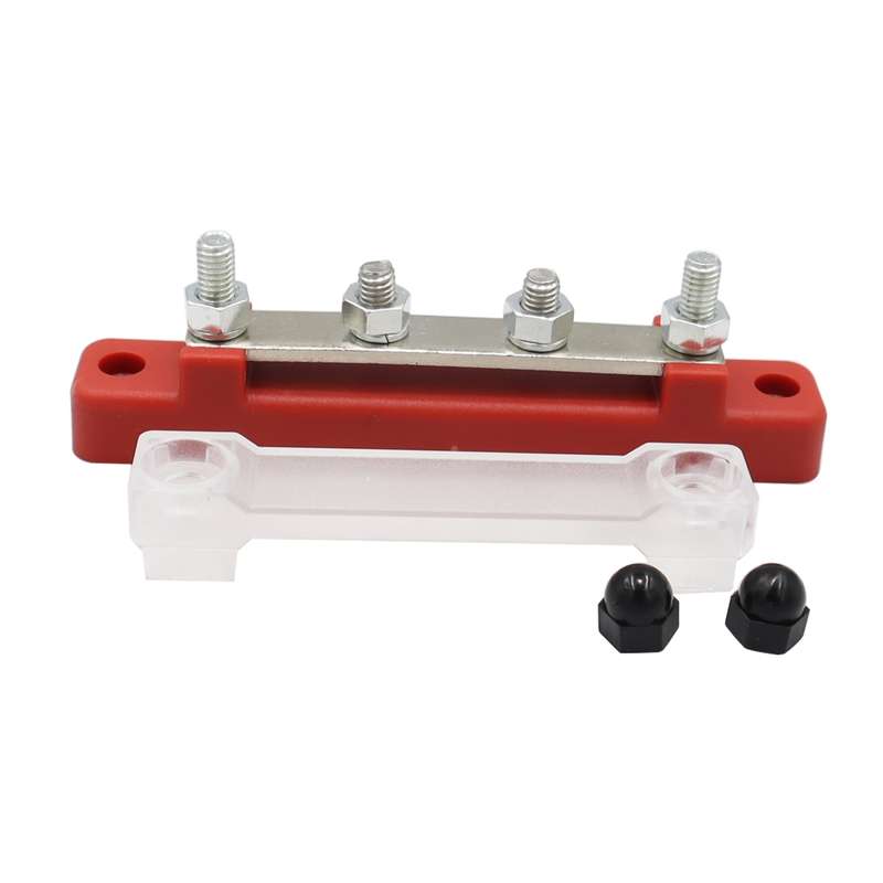 CP-3116-01 150A 12-48V RV Yacht Single-row 2-way Busbar(Red)