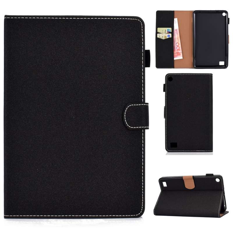 For Kindle Fire 7(2015/2017/2019) Solid Color Tablet PC Universal Magnetic Horizontal Flip Leather C