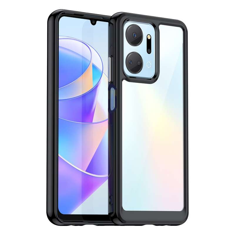 For Honor X7A Colorful Series Acrylic + TPU Phone Case(Transparent)
