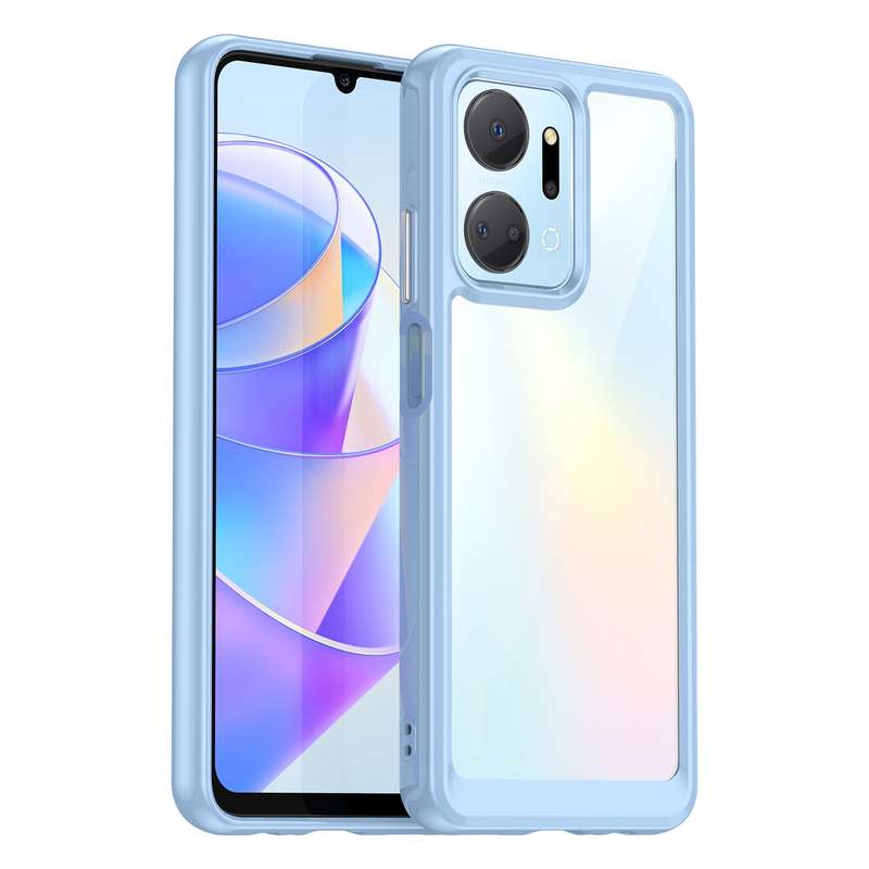 For Honor X7A Colorful Series Acrylic + TPU Phone Case(Transparent)