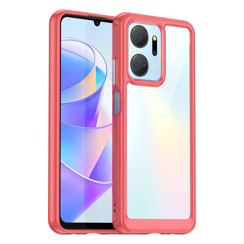For Honor X7A Colorful Series Acrylic + TPU Phone Case(Transparent)