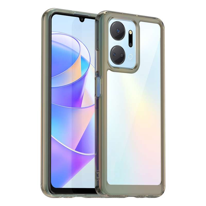For Honor X7A Colorful Series Acrylic + TPU Phone Case(Transparent)