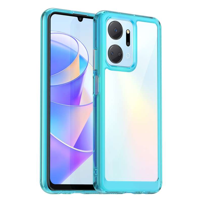 For Honor X7A Colorful Series Acrylic + TPU Phone Case(Transparent)