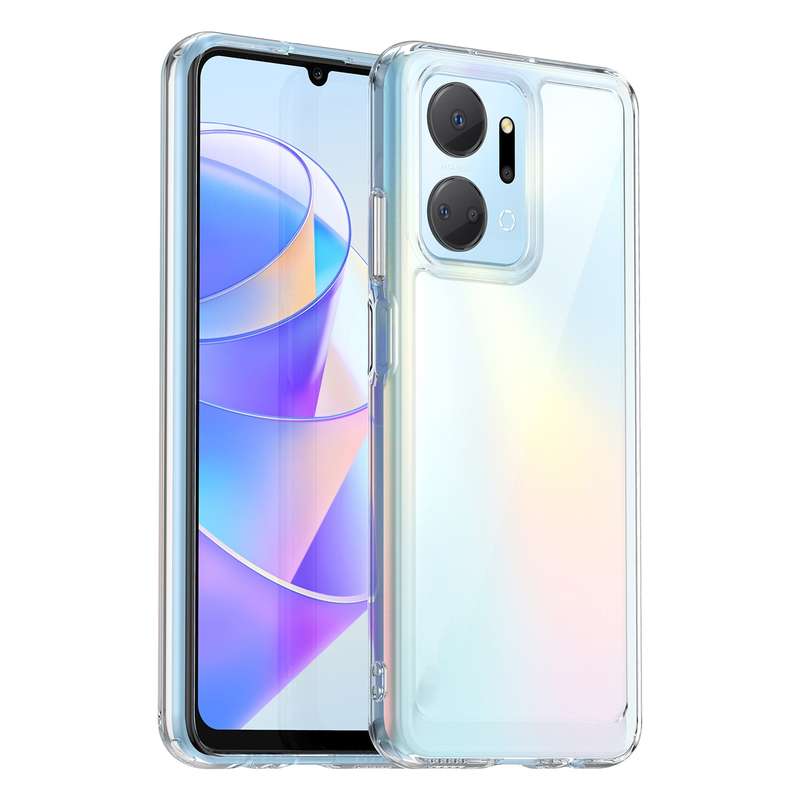 For Honor X7A Colorful Series Acrylic + TPU Phone Case(Transparent)