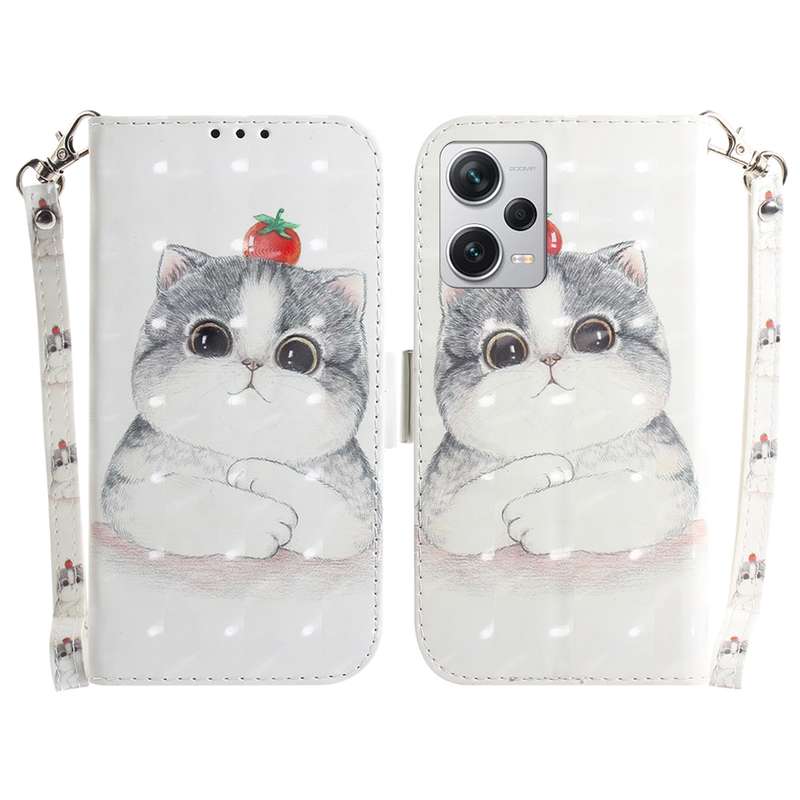 For Xiaomi Redmi Note 12 Pro+ 3D Colored Horizontal Flip Leather Phone Case(Magnolia)